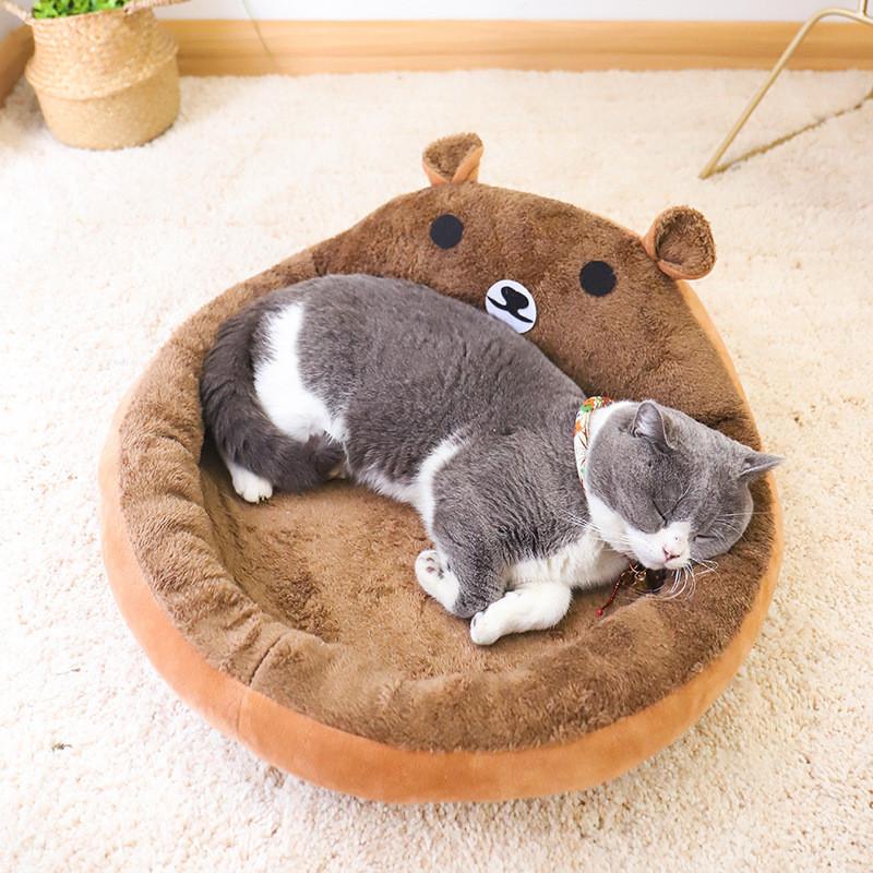 Small Bear-shaped Cat Bed Pet Supplies Open-style Four Seasons Cool Mat Dog Bed Wholesale Manufacturer