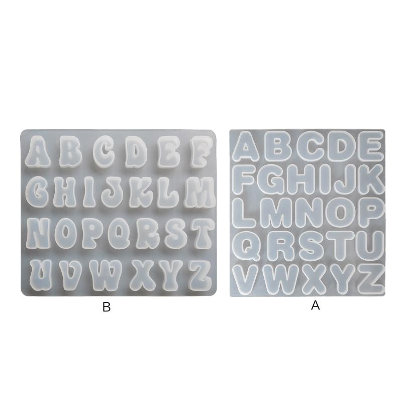Silicone Alphabet Mould,Letter Non-Stick Chocolate Moulds,Baking Mold,Handmade Wax Resin Moulds,DIY Letter Jewelry Molds