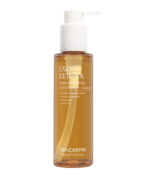Venderma Exo Rejuva Hydra Soothing Gel Cleanser 150ml Mildly Acidic, Hypoallergenic, Vegan, Exfoliation, Sebum Control, Moisturizing, Elasticity