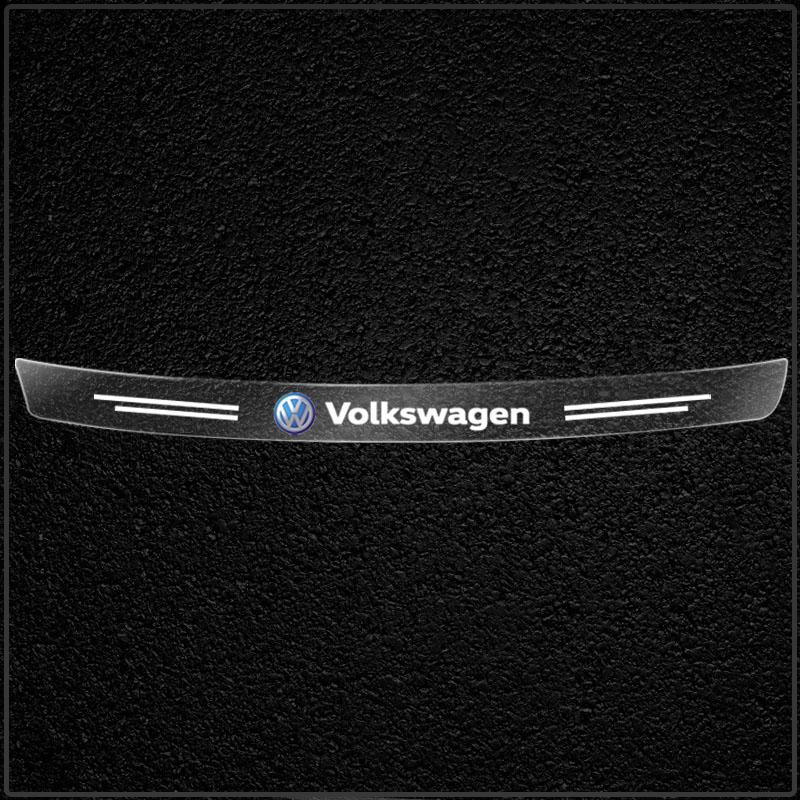 1 pièce Protecteur de bord de chargement de coffre de pare-chocs arrière de voiture Garniture de protection Transparente Pour Volkswagen Golf-6 7 4 5 POLO Passat B5 B6 B7 T4 T5 Tiguan Jetta Gol