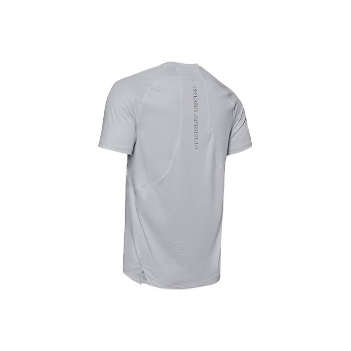 Under Armour Solid Color Crew Neck Regular Fit T-Shirt Men Tops Halo-Gray 1353467-014