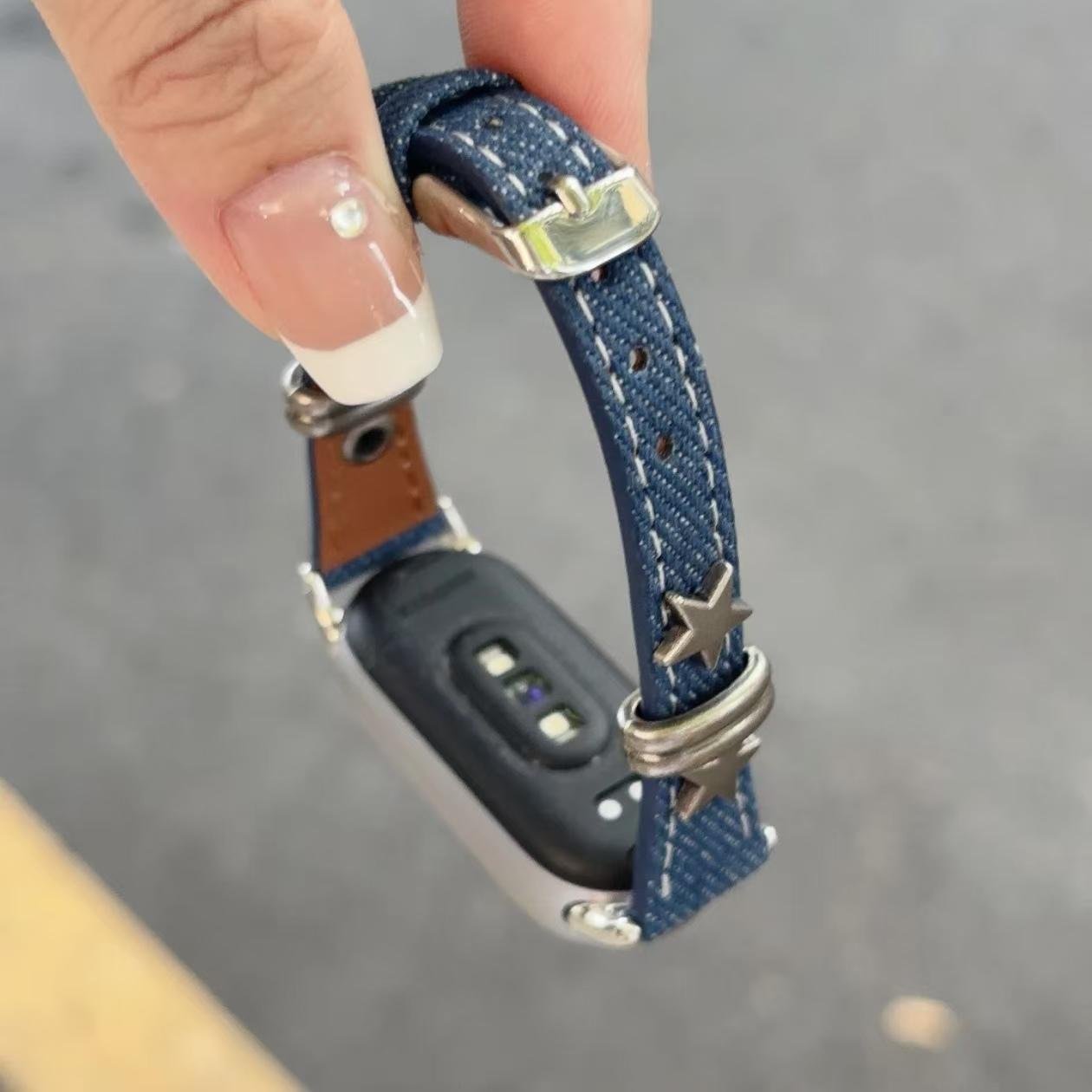 

new For XIAOMi Band 9 Strap For Mi Band 8 New Design Bracelet for xiaomi Smart Band 10 NFC Wristband Mi 8 Accessories For XIAOMi Band 8 темно-синий