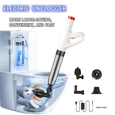 Electric Toilet Plunger Dredge Drain Clog Remover Tool High Pressure Air Toilet Plungers for Toilet Bathroom Floor Drain