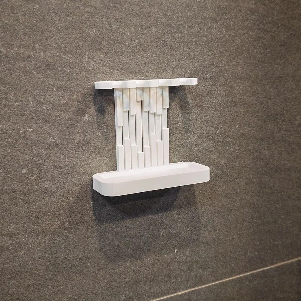 Plastic Toothbrush Head Holder 3D Printed Bathroom Storage Rack Keeps Heads Dry