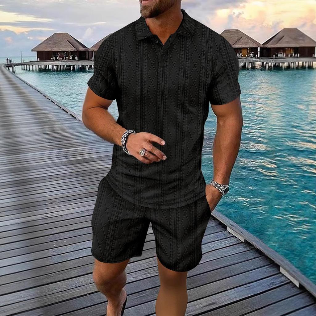 Herren Jacquard Casual Vielseitiges Poloshirt