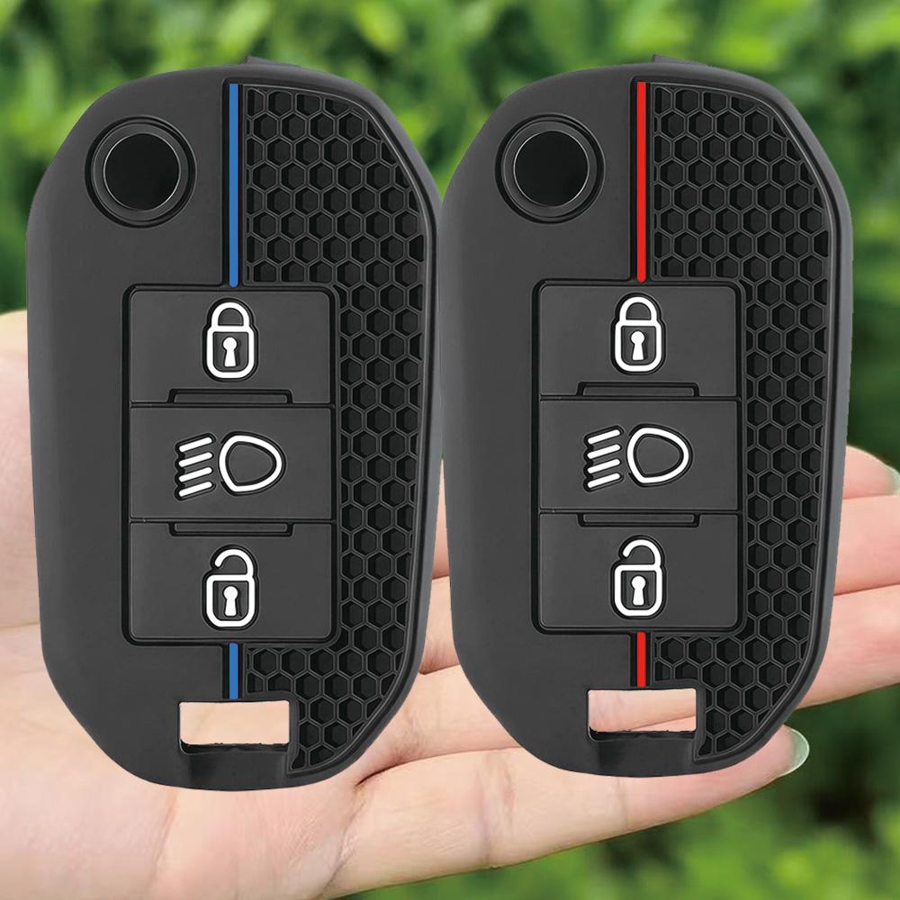 Copricasen Chiave Auto in Silicone per Citroen C5 C3 C4 C8 Berlingo per Peugeot Partner Rifter 208 308 508 407 2008 3008 3008 Expert
