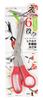 Pearl Metal Kitchen Scissors, Red, 22.5cm (length) X 7.2cm (width) X 1.5cm (height), Multi-functional Scissors for Retort Packs, Gadgetcon CC-1248