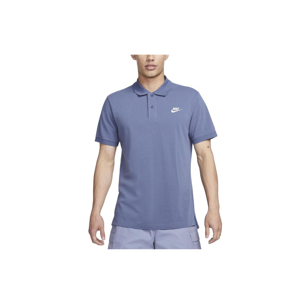 Nike Polo Shirts Men's Diffused Blue Polo Collar Moderate Straight Fit CJ4457-491