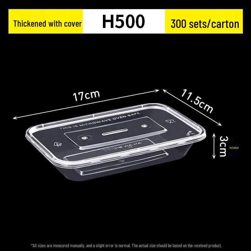 Disposable Rectangular Plastic Takeaway Containers