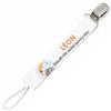 Planetee Attache tétine pour prénom LEON adorable petit être surtout quand je dors Zèbre garçon | Attache sucette cadeau naissance