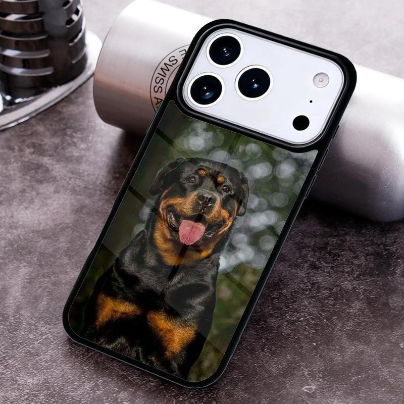 Cute Rottweiler Dog Phone Case For iPhone 17 16 15 14 13 12 11 Pro Max Plus 17Air Soft Silicone Cover