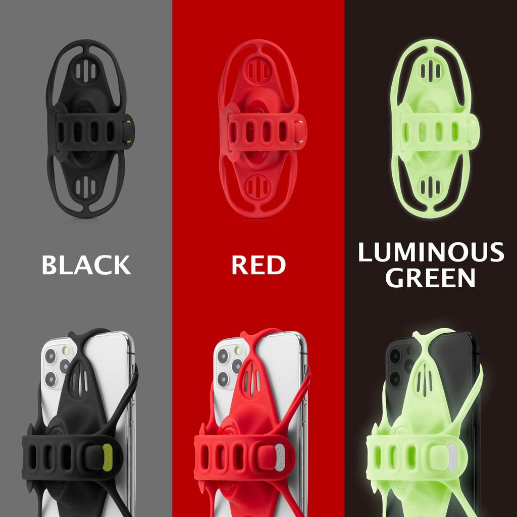 Bone Bike Tie Pro 4 Bicycle Phone Silicone Stem Easy Fits Black Mount, Mount, Anti-Slip, Anti-Vibration, Anti-Drop, Installation, iPhone, Android,