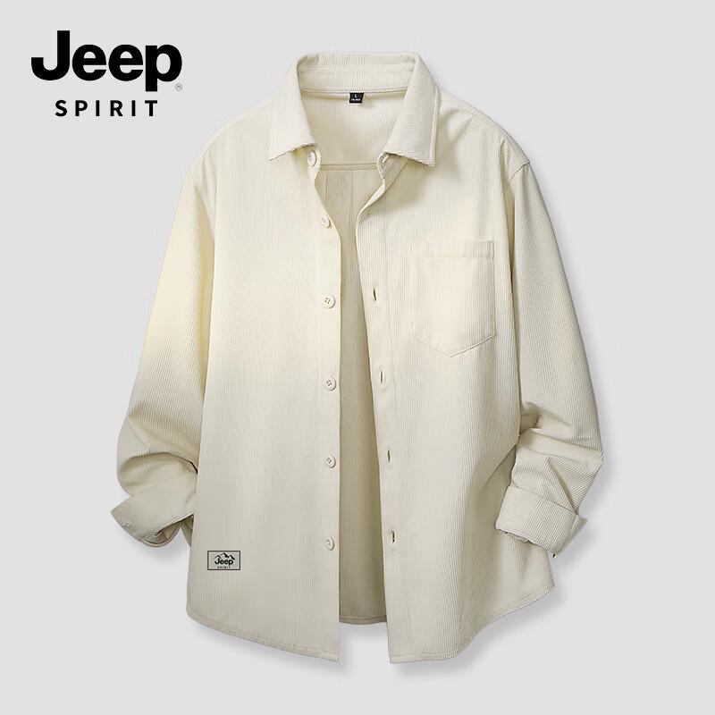 

JEEP SPIRIT Men s Corduroy Lapel Long-Sleeve Shirt Jacket XL