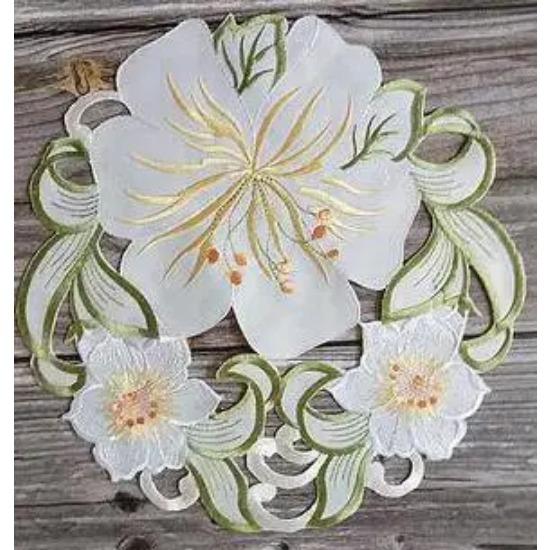 HOT Christmas Flower Embroidery Table Place Mat Cloth Tea Placemat Dining Coaster Kitchen Table Decoration and Accessories