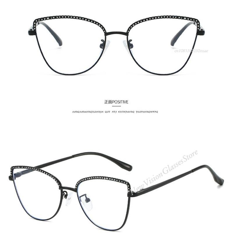 Shine Cat Eye Blue Light Blocking Glasses For Women Optical Spectacle Eye Protection Computer Eyeglasses Fashion  Eyewear