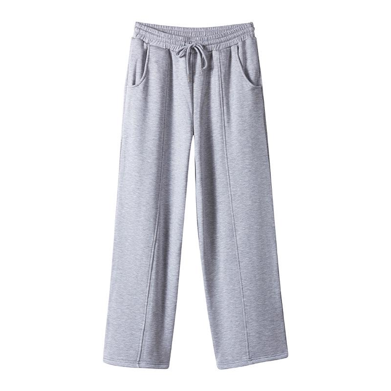 Maulbeerseide Gebürstet Warm Lässig Gerades Bein Hose - Bequem, Sportlich, Herbst/Winter 5152