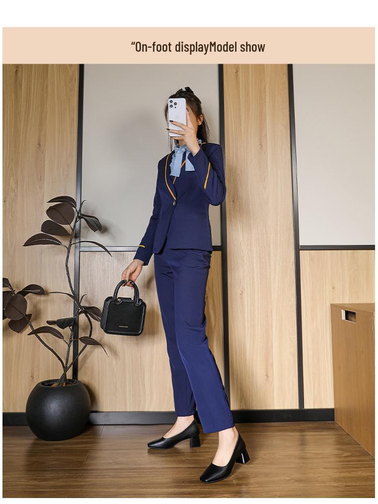 2025 Women's Black Soft Leather Square Toe Chunky Heel Formal Work Heels for Professional Attire