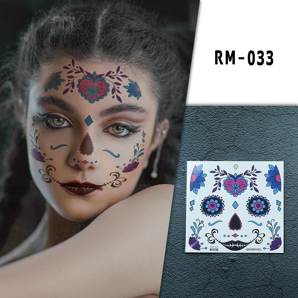 Realistic Halloween Scar Face Tattoo Stickers - Waterproof Makeup Terror Stickers