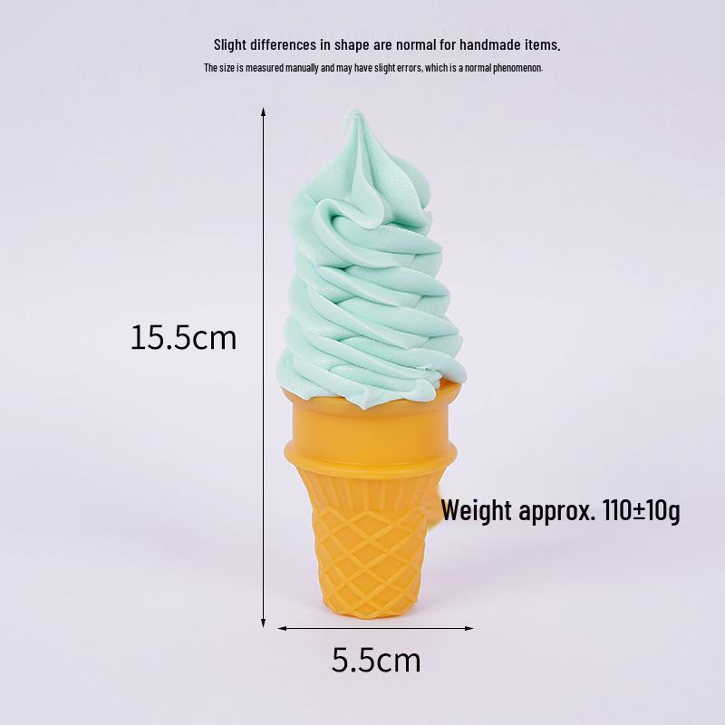 Simulation Ice Cream Cone Prop: Crispy Sweet Cone Model for Night Market Stall or Dessert Decor