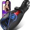 Male Sex Toys for Men Tongue Vibrator Male Masturbator Pocket Pussy Stroker with 10 Licking & Vibrating Modes Penis Vibrator