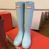 2025 Rain Boots~ Leather Platform Boots Children's Winter New Fashion Round Head Knight Boots Boots Boots High Boots