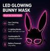 LED Svítící Maska Králíka – Poloviční Svítící Maškarní Maska pro Halloween, Rave, Klub & Večírek
