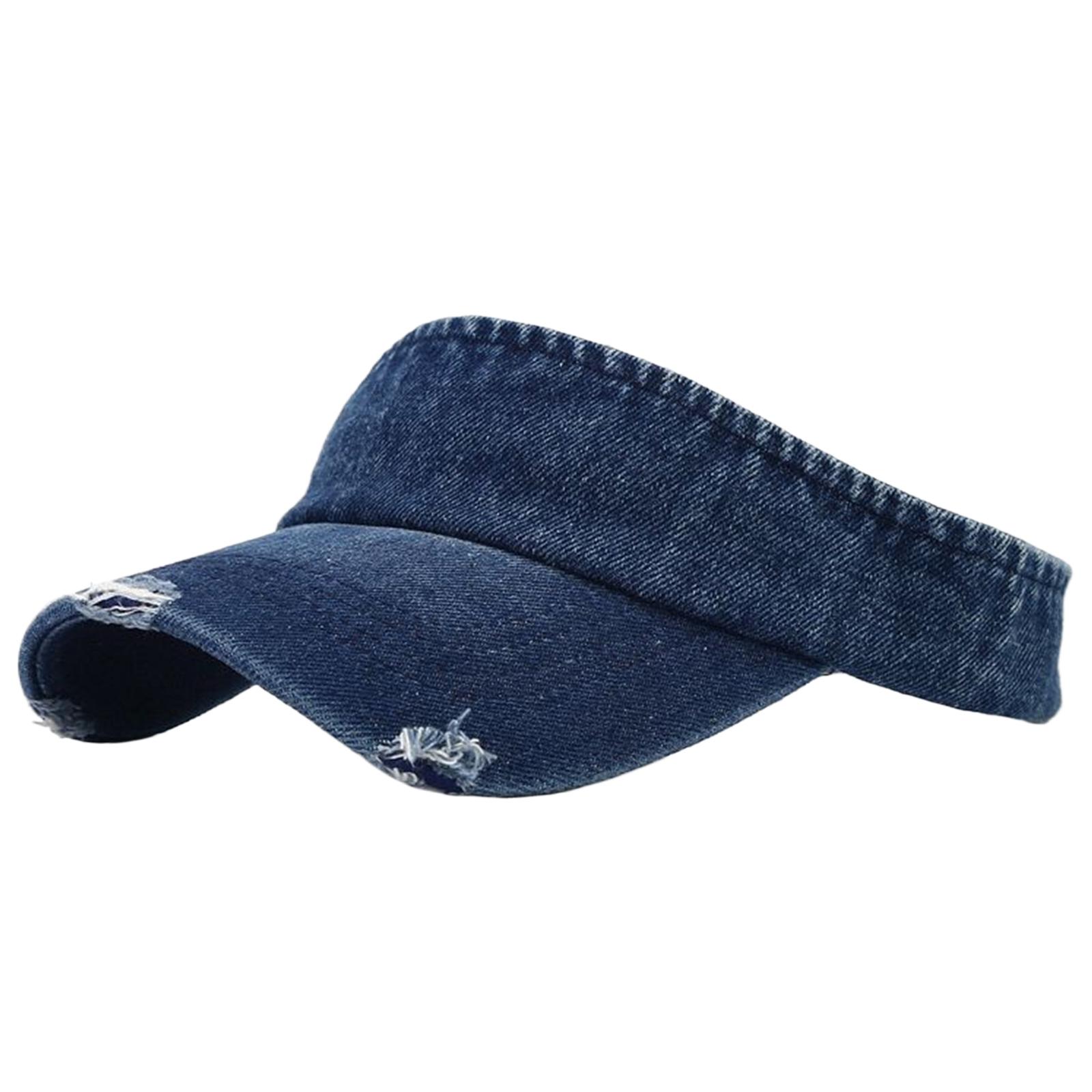 

Корейские стили Солнечные кепки Женские Солнечный козырек Шляпа Солнечный козырек Кепка Спортивная шляпа Кепка с открытым верхом для Гольфа Тенниса Бега Велоспорта темно-синий