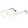Reading Glasses Men Metal Rectangular Corrective Eyewear Frame Vintage Women Unisex Eyewear Optical Spectacles Male Goggle +1.00