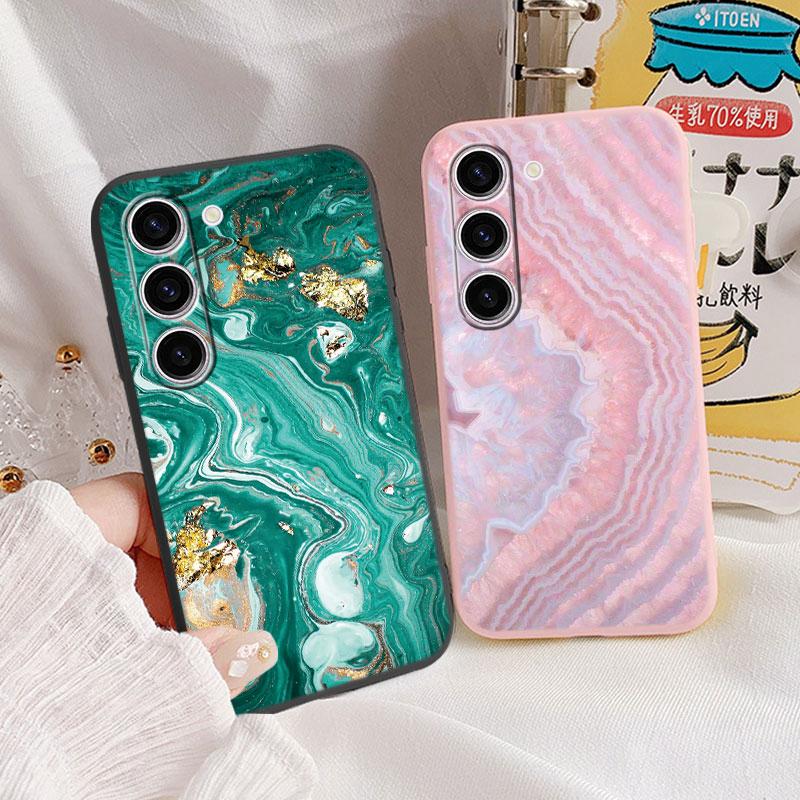 Case For Samsung A55 5G Back Cover Protective Silicone Funda Fashion Marble Stone Texture Coque For Samsung Galaxy A54 A56 Capa