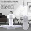 LED Fan Light Bulb E27 220V 28W Smart Remote Control Lighting Lamp Timing Function For Living Room Bedroom Garage