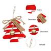 4pcs/set Mini Size Christmas Tree Decoration Hanging Design Decorative Shape Pentagram Hanging Decoration
