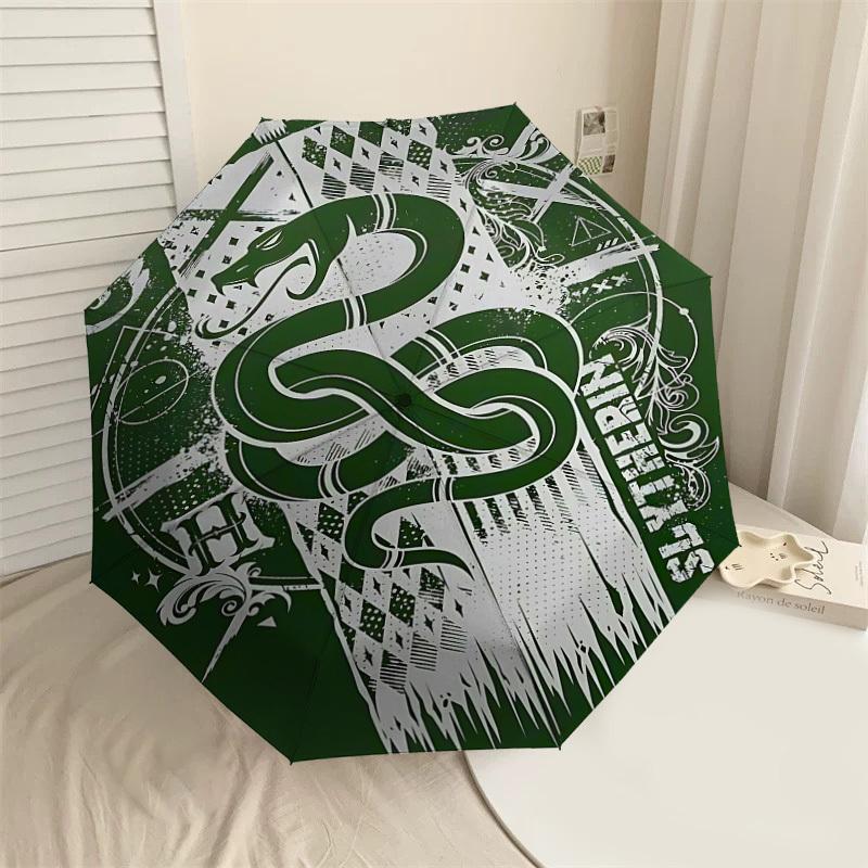 1PC Warner Slytherin Snake Umbrella-8-Rib Reinforced, Automatic Open, Lightweight & Durable-A49