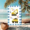 Ultra-weiches Strandtuch mit Bagger-Thema, Ideal für Pool - Camping, Tauchen - Perfekter Reisebegleiter, Lebendiges Strandtuch.