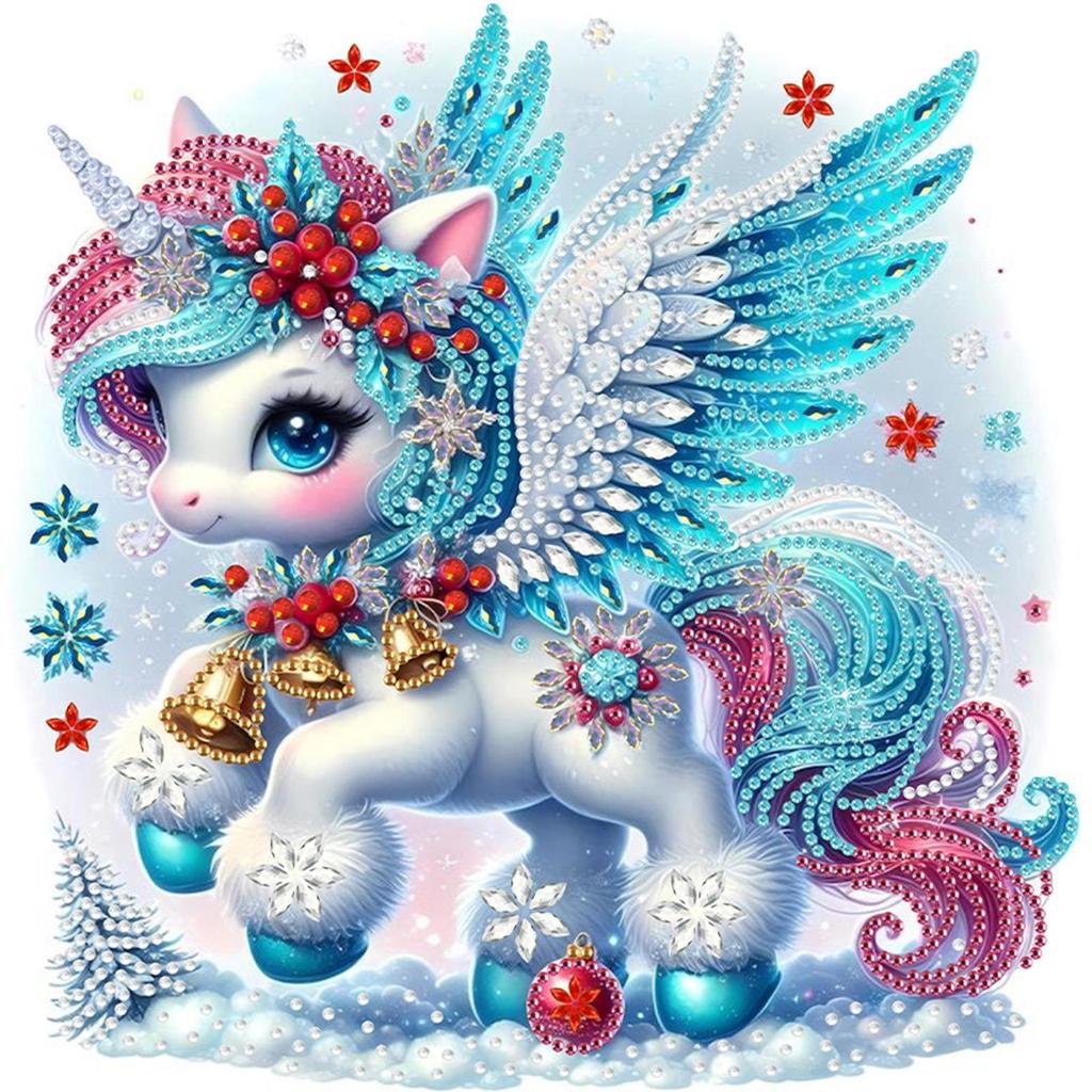 Cute Unicorn DIY Gem Art Diamond Painting Kits for Home Wall Decoration Special Shape Partial Drill Dimond Art Paintings 30x30cm