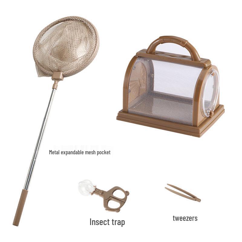 Children's Outdoor Exploration Bug Catching Kit with Net and Observation Box