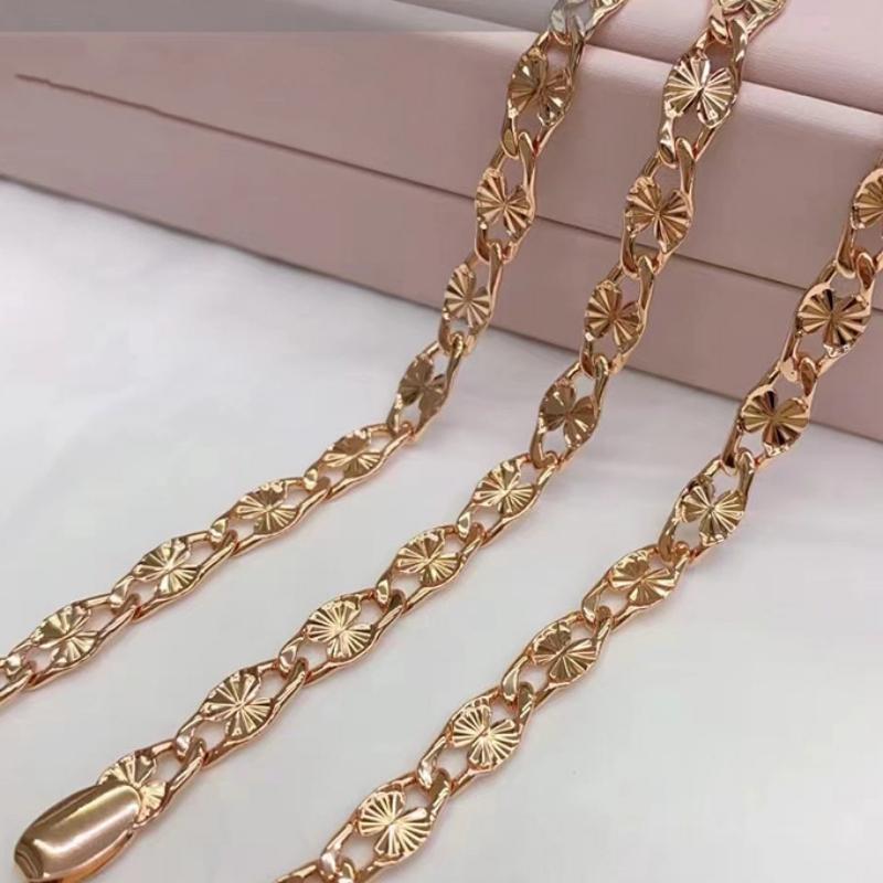 

Ожерелье из розового золота Модное ожерелье с дизайном в виде банта Изысканный подарок для девушек на банкет или день рождения 50cm