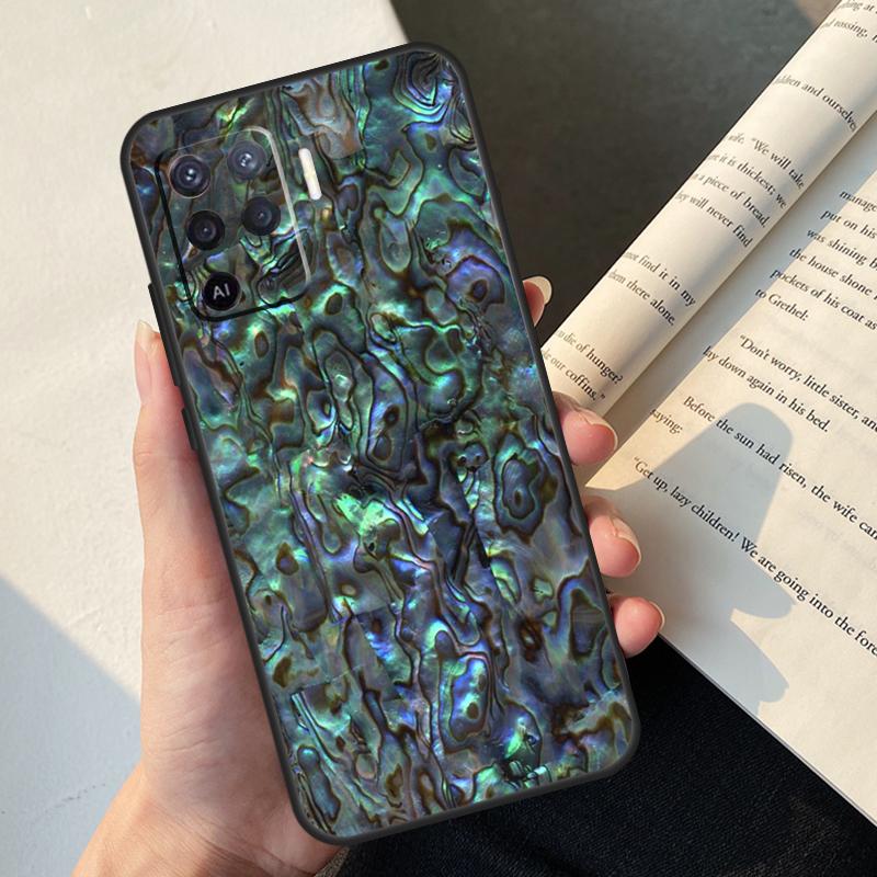 Paua Abalone Shell Case For Oppo A5 Pro A15 A16 A17 A57 A77 A94 A74 A54 A76 A96 A40 A60 A80 A18 A38 A58 A78 A98