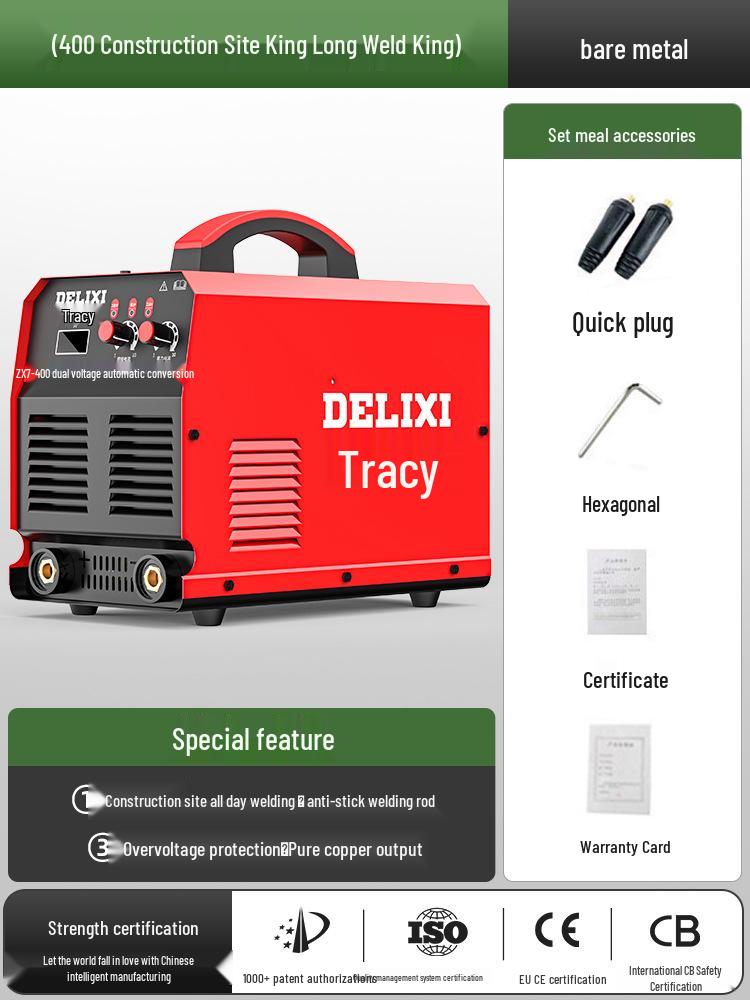 Delixi 315/400 Industrial Welder, Dual Voltage 220V/380V, Small All-Copper Automatic for Household & Industrial Use
