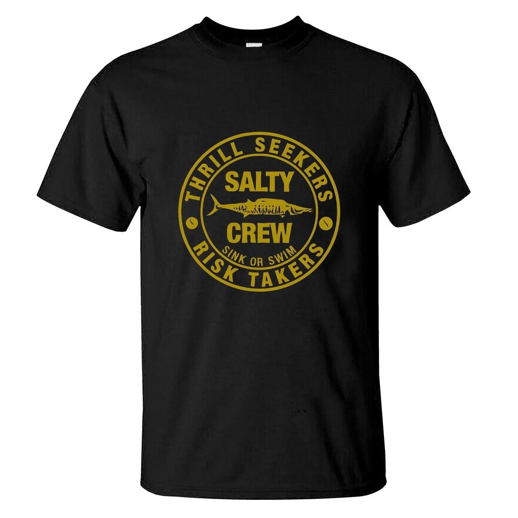 Amazing Tees Male T Shirt Casual Oversized Essential Salty Crew Classic T-shirt Men Black T-shirts Graphic Streetwear S-4XL