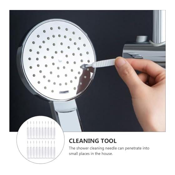 KICHOUSE Plastic Mini Practical Shower Head Cleaning Tool, Pack of 20, Small Bathroom Cleaner, Easy To Penetrate Small Cracks, Easy To Use Household