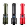 Ultra bright LED alloy flashlight with ultra-high wick illumination and rechargeable searchlight for camping emergency lighting, battery free