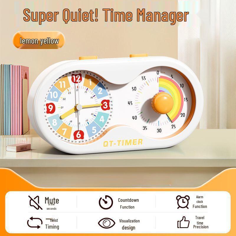 Student Visual Timer: Silent Alarm Clock & Homework Time Manager for Self-Discipline