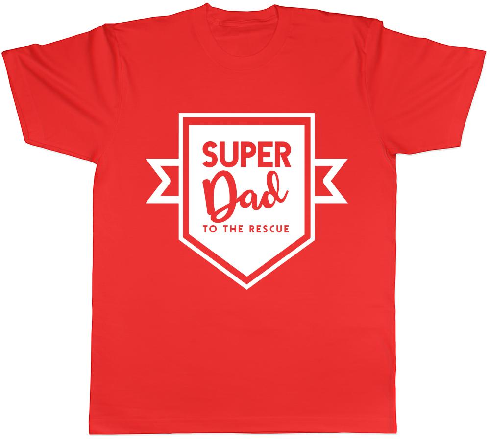 Super Dad to the Rescue Fathers Day Birthday Unisexs TShirt Tee S