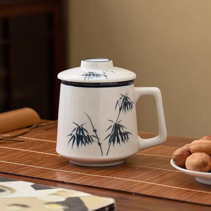 Shanshui Office Cup Gift Box Tea Separation Cup Tea Cup With Incense Burner Business Merchandise Gifts For Foreign Friends