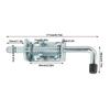 Durable Hardware 12x171mm Spring Loaded Latch Galvanized Barrel Bolt Trailer Gate Latch Container Cabinet