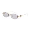 Rimless Glasses, Trimmed Diamond-Set Polygonal Sunglasses, Sunglasses, Plain Tide Flat Glasses.