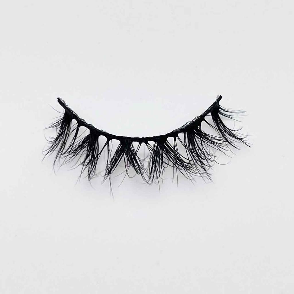New Product 12mm Natural Mink Hair False Eyelashes European And American Eyelashes Hard Stem Short Eyelashes False Eyelashes