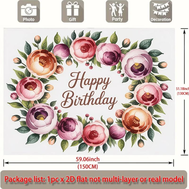 Party Backdrop Floral Flat Wreath Events Wedding Coming Ceremony Four Seasons Photo Booth Background Front Door Decor
