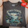 Kenai Fjords National Park Shirt, Hiking Gift Shirt, Retro Park Graphic, Mountain River Tee, Outdoor Nature Tee, Scenic Mountain Tee