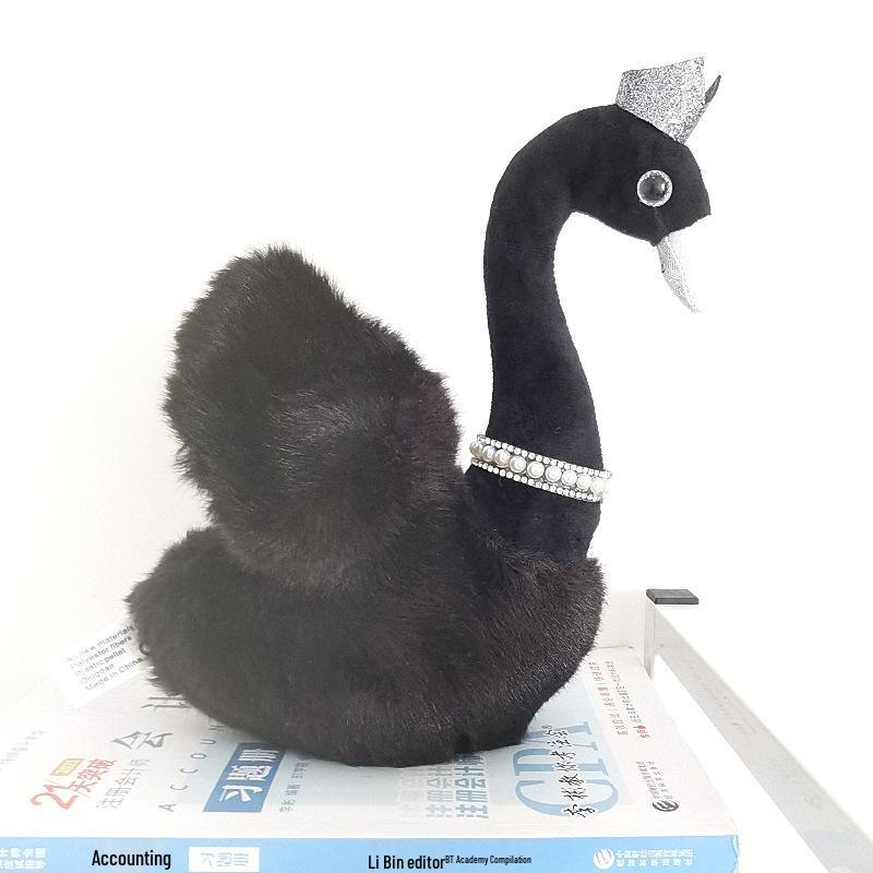 

Black Swan Plush Toy: Cute Crowned White Swan Stuffed Animal Figurine Doll Gift for Women 30 cm, 120 g